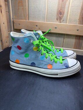 Converse Chuck Taylor All Star Hi Polka Dot Blue Mens 11 Womens 13 170011C